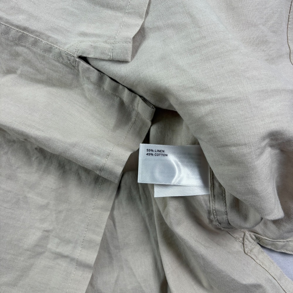 Best Made Co Linen Shirt Mesn Medium Beige Button Up Camp Casual NEW - Picture 7 of 10
